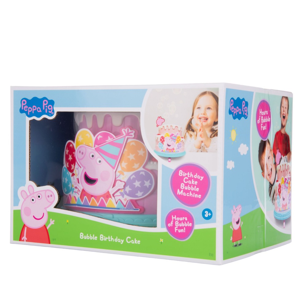 Peppa Pig Fødselsdagskage Sæbeboblemaskine | Gurli Gris Sæbebobler - Temashop