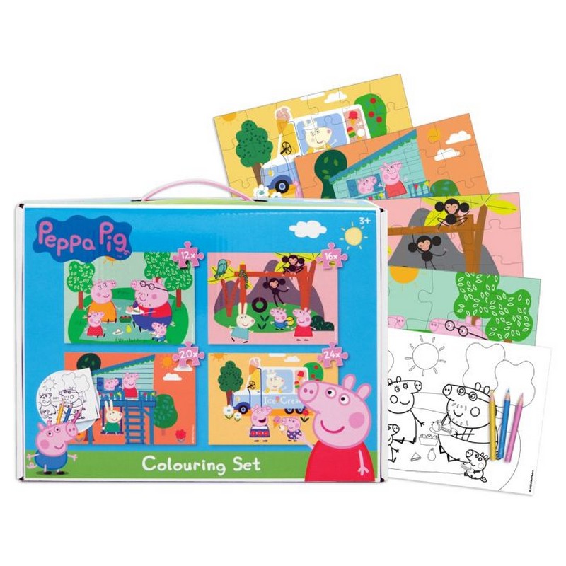 Peppa Pig Puslespil 4-i-1 | Gurli Gris Puslespil - Temashop