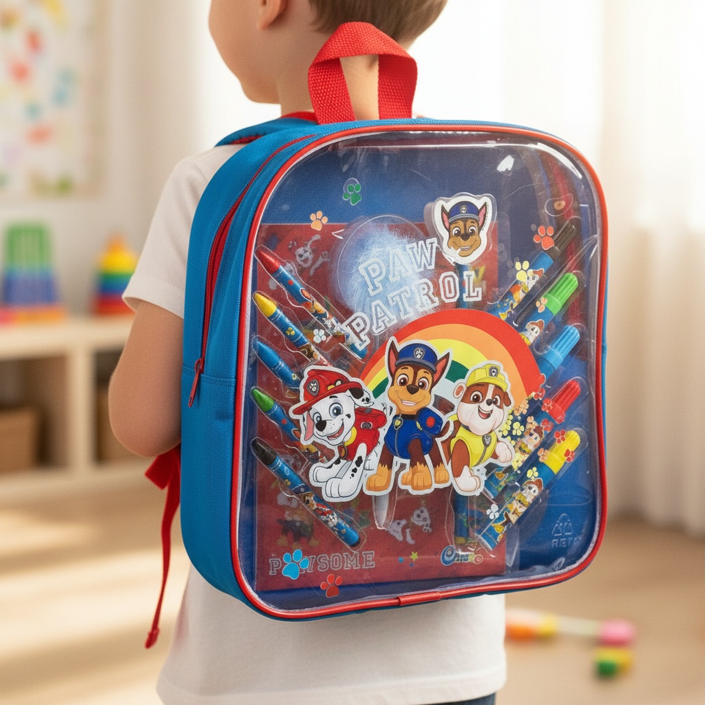 Paw Patrol Rygsæk med Indhold (27 x 24 x 5,5 cm) | Paw Patrol Taske / Pung - Temashop