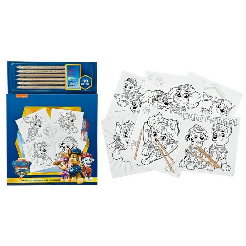 Paw Patrol Farvesæt 6 Farveblyanter | Paw Patrol Male- & Tegneudstyr - Temashop