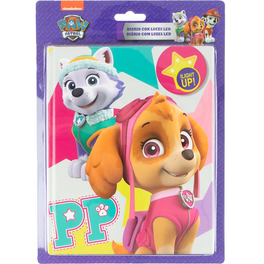 Paw Patrol Notesbog Med LED (21 x 16,5 cm) | Paw Patrol Bøger - Temashop