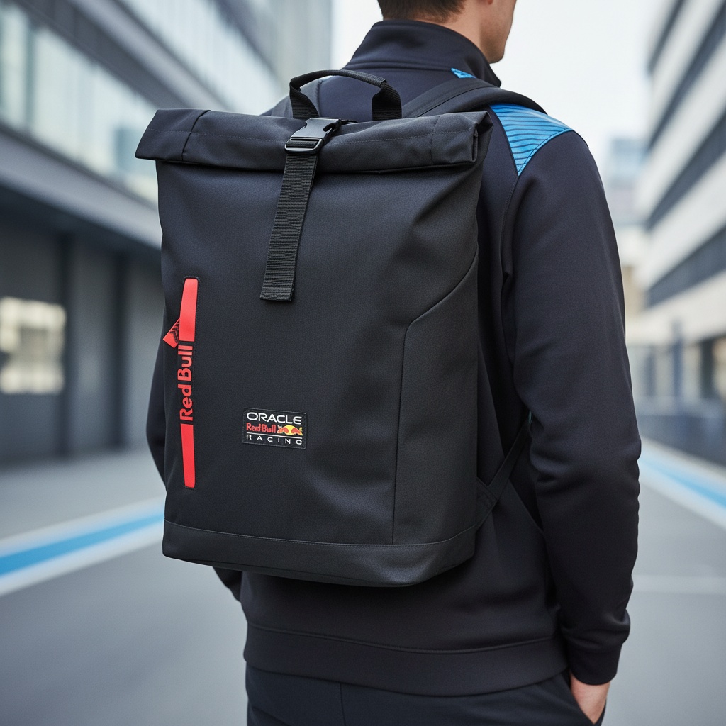 Red Bull Racing Roll Top Skoletaske (44 x 28 x 11,5 cm) | Red Bull Taske / Pung - Temashop