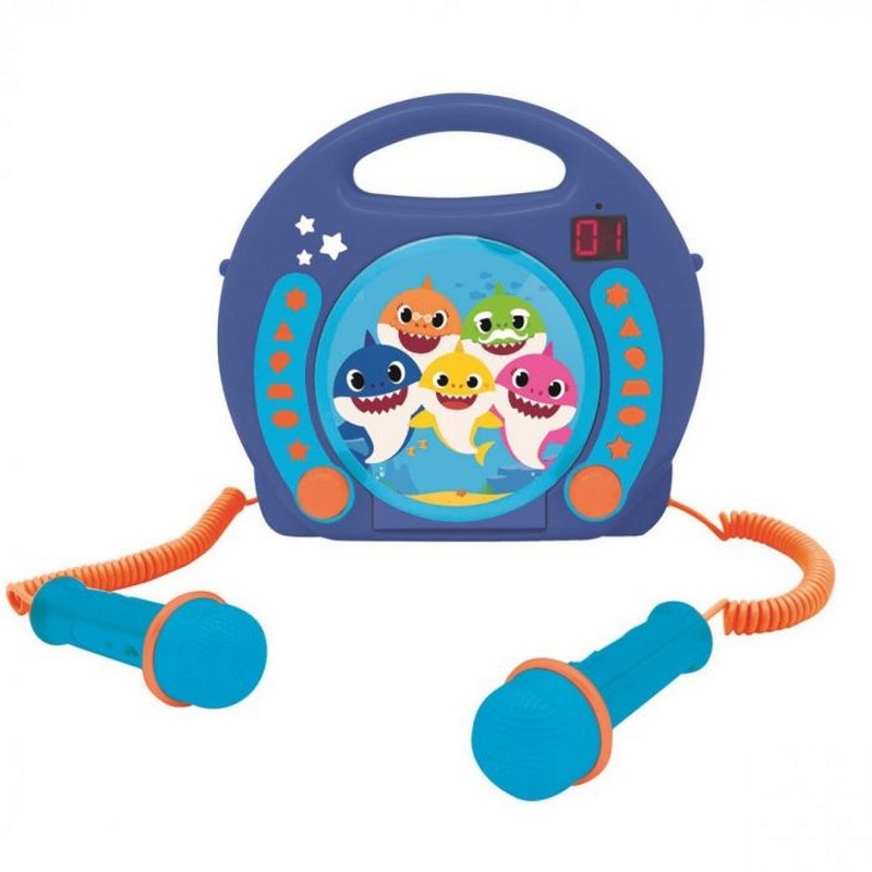 Baby SharkÂ® Karaoke CD-afspiller Med 2 Mikrofoner
