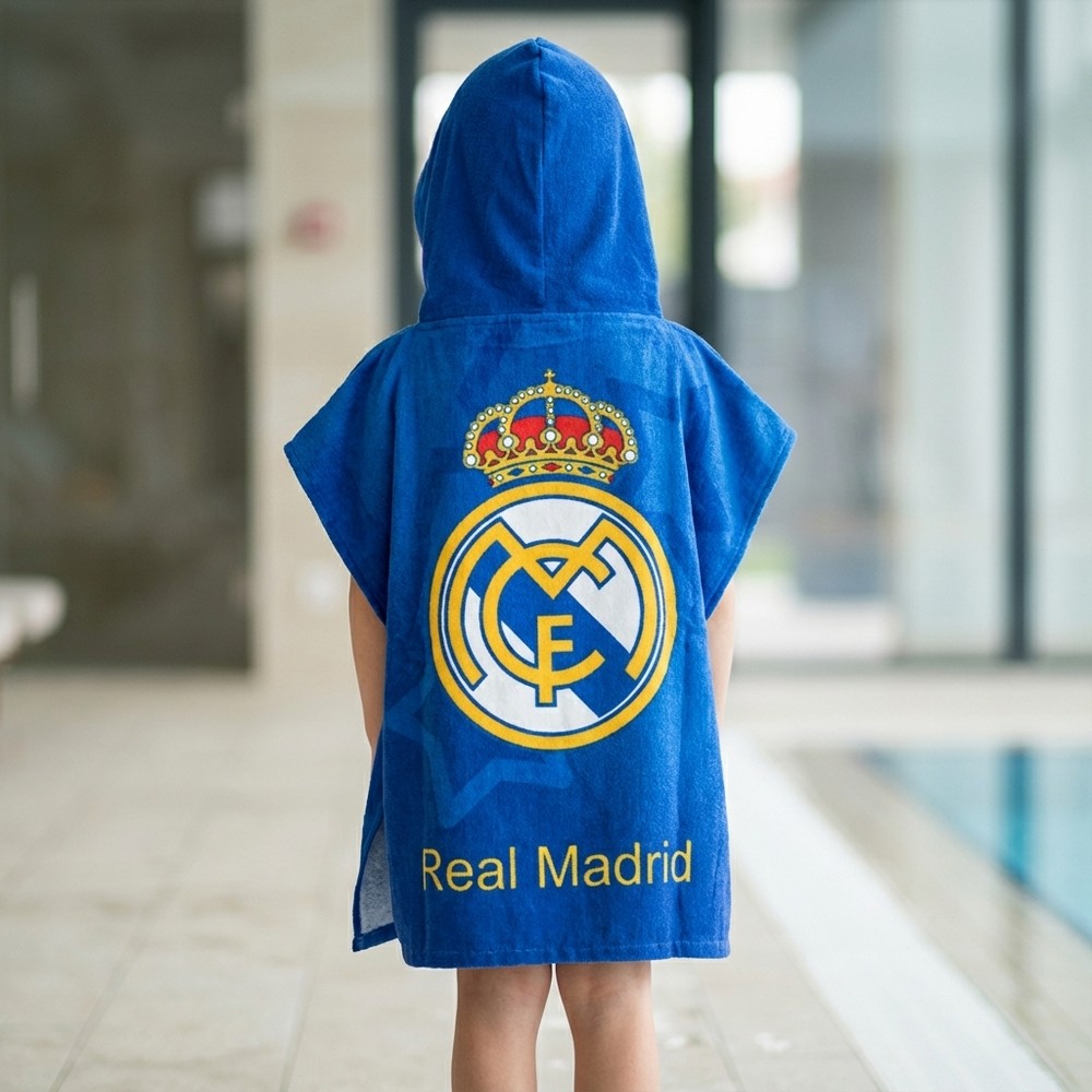 Real Madrid Håndklædeponcho (70 x 140 cm) | Fodbold Overdel - Temashop