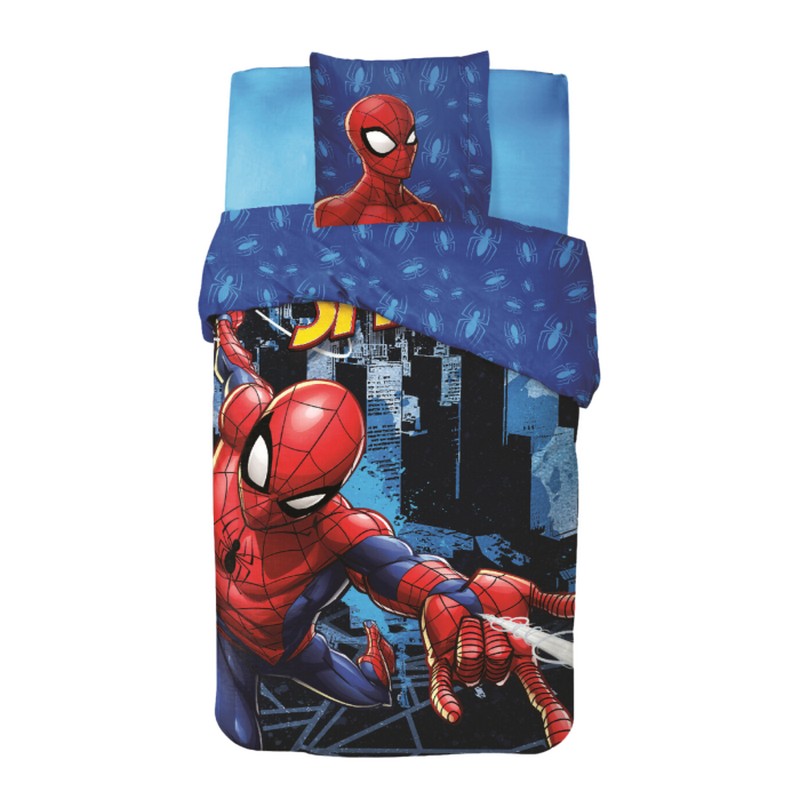 Spiderman Swing Sengetøj (135 x 200 cm & 80 x 80 cm) | Spider-Man Sengetøj - Temashop