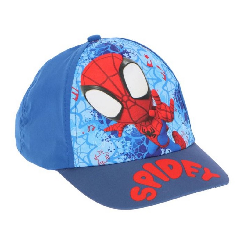 Spiderman Kasket Blå (53 cm) | Spider-Man Hat / Hue / Hjelm - Temashop