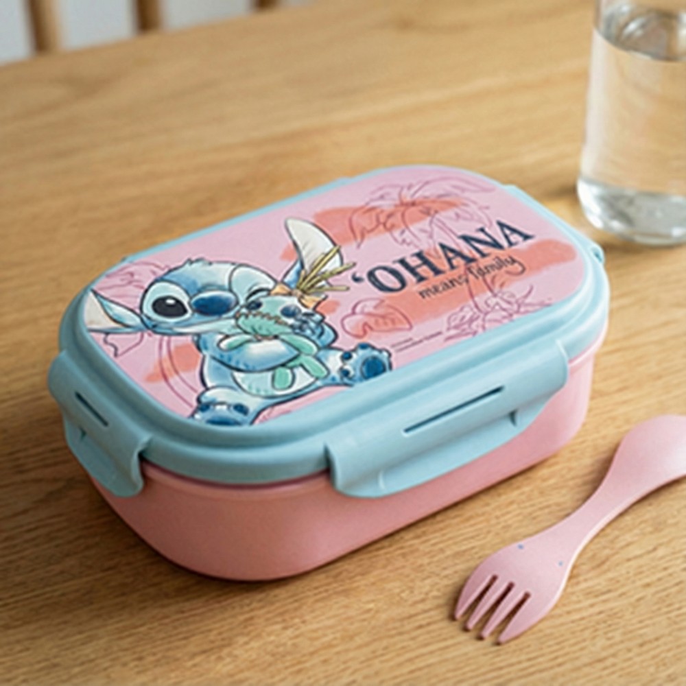 Lilo & Stitch Madkasse Med Bestik (22 x 16 x 7 cm) | Lilo & Stitch Madkasser - Temashop