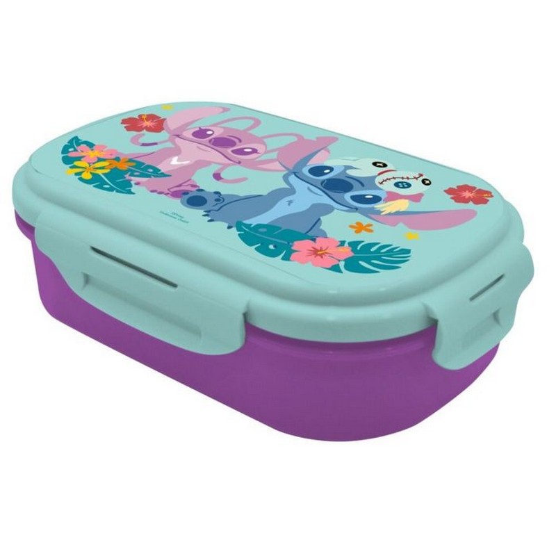 Lilo & Stitch Madkasse Med Bestik (22 x 16 x 7 cm) | Lilo & Stitch Madkasser - Temashop