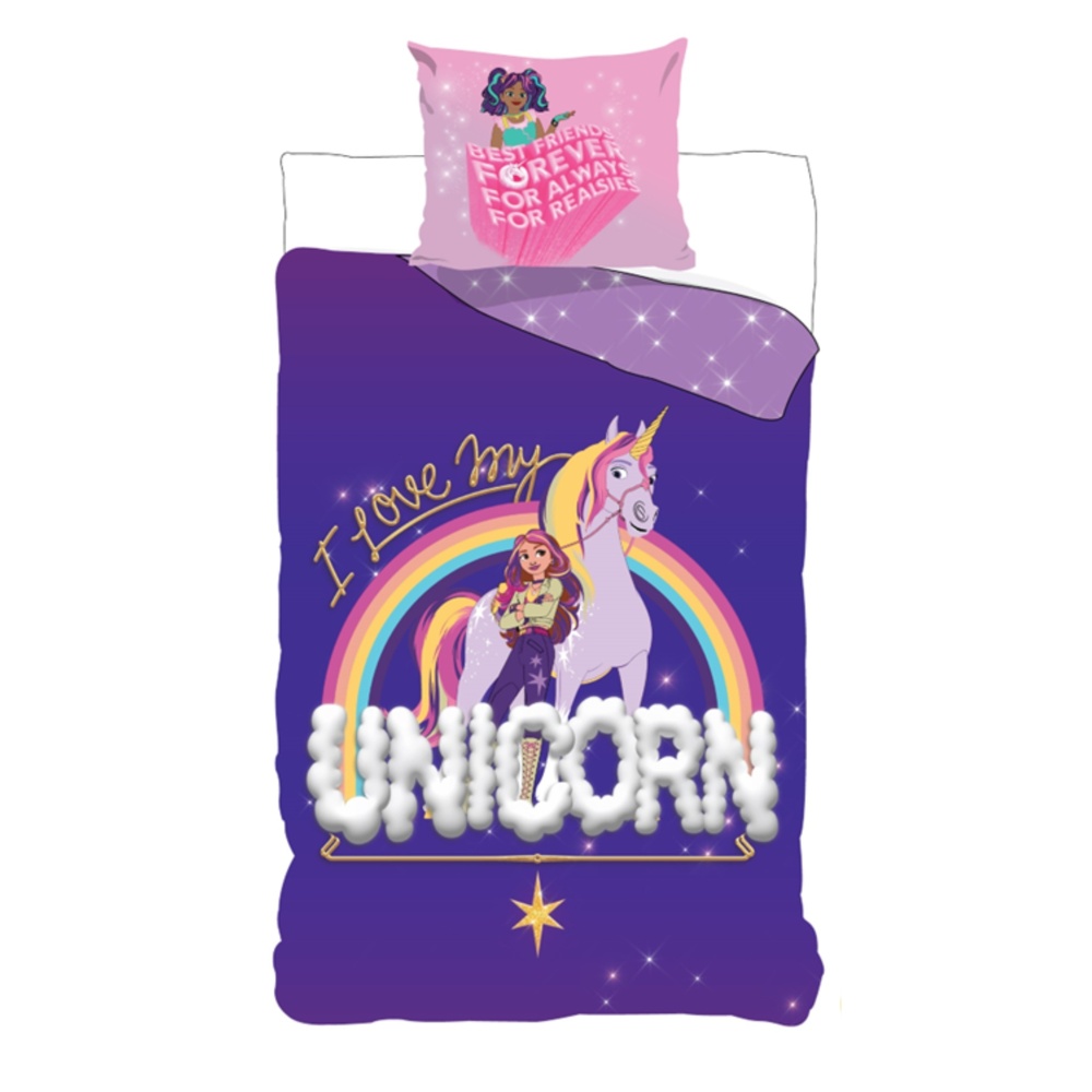 Unicorn Academy Sengetøj (135 x 200 cm) | Unicorn Academy Sengetøj - Temashop