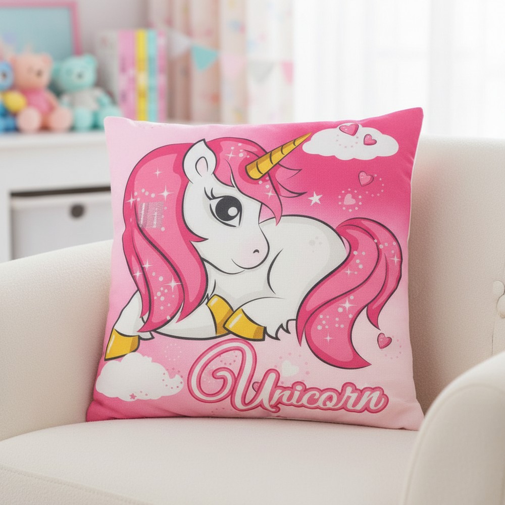 Unicorn Pude (38 x 38 cm) | Enhjørning Puder - Temashop