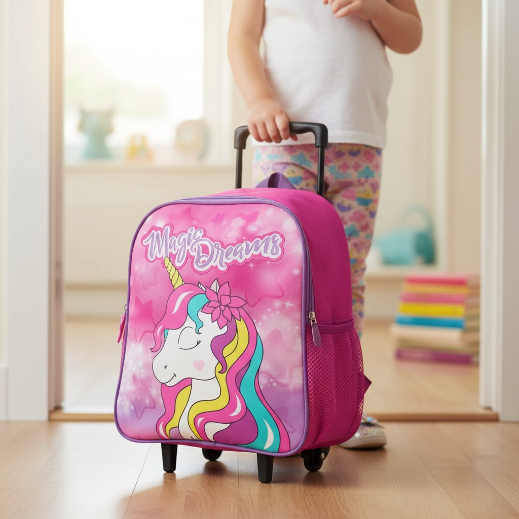 Enhjørning Trolley Rygsæk Pink | Enhjørning Taske / Pung - Temashop