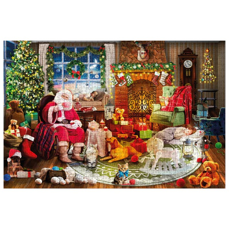 Jule Puslespil (58 x 87 cm) | Julescene Puslespil - Temashop