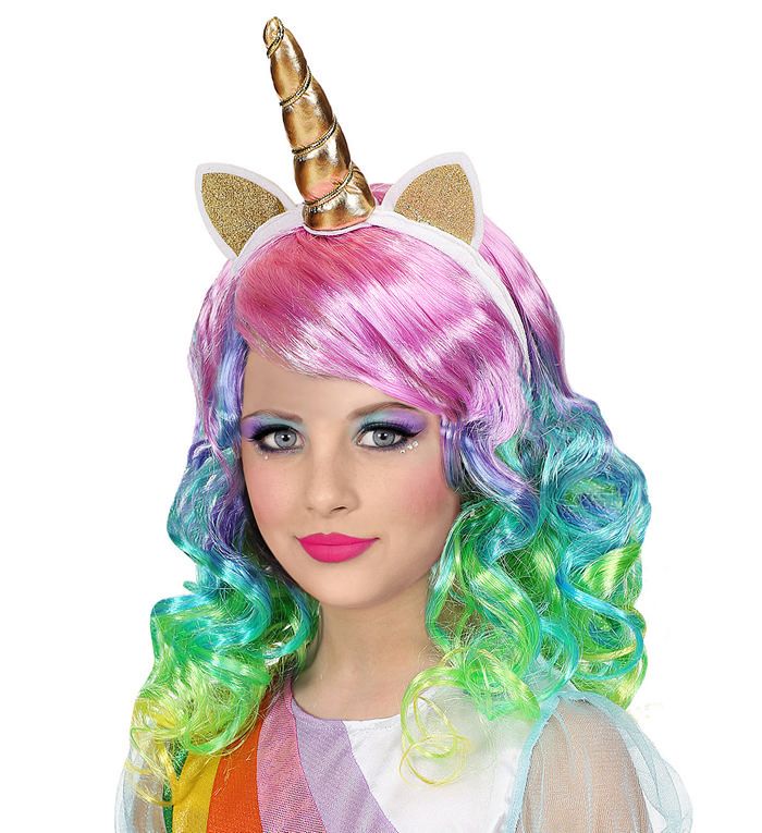 Unicorn Børneparyk | Enhjørning Paryk - Hovedtilbehør - Temashop