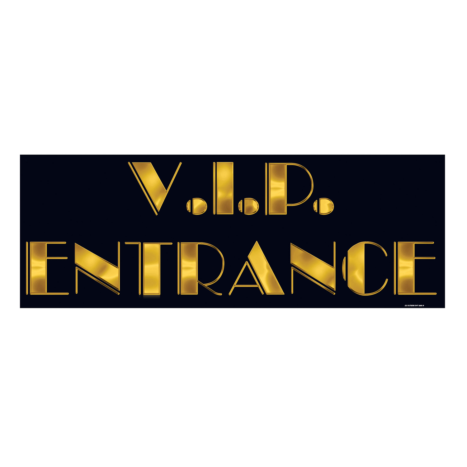 V.I.P Skilt - 1 stk (20 x 56 cm) | Hollywood Bannere - Temashop