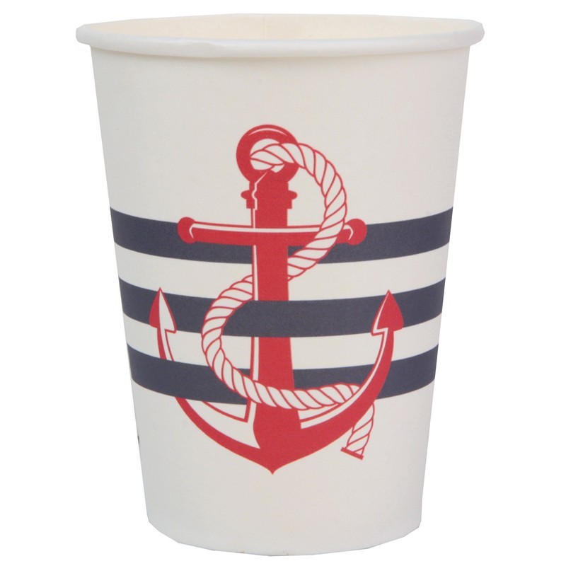 Ved Havet Papkrus - 10 stk (270 ml) | Maritimt Krus - Temashop
