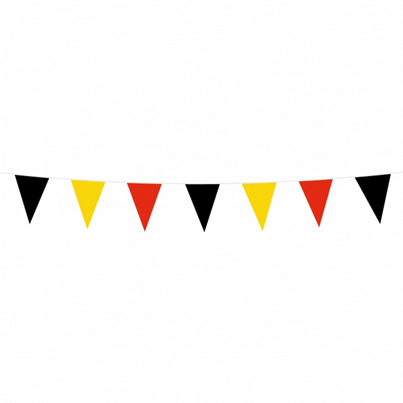 Vimpel Flagguirlande Sort/Gul/Rød