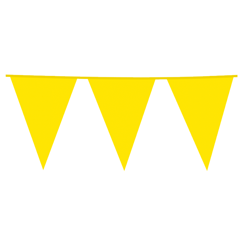 Vimpelguirlande Gul - 1 stk (10 m) | Gul tema Guirlander - Temashop
