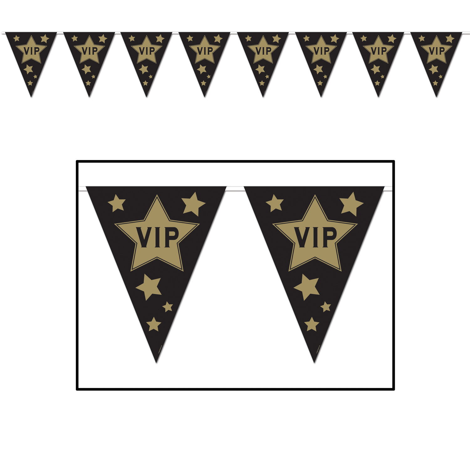 VIP Vimpelguirlande - 1 stk (28 x 366 cm) | Hollywood Guirlander - Temashop