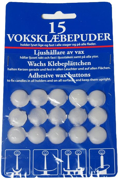 Voksklæbepuder - 15 stk - Temashop