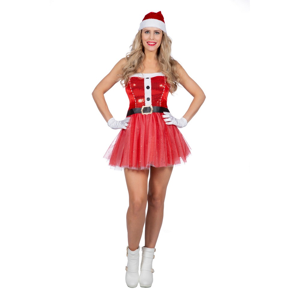 Julemandskone Kostume med Tyl