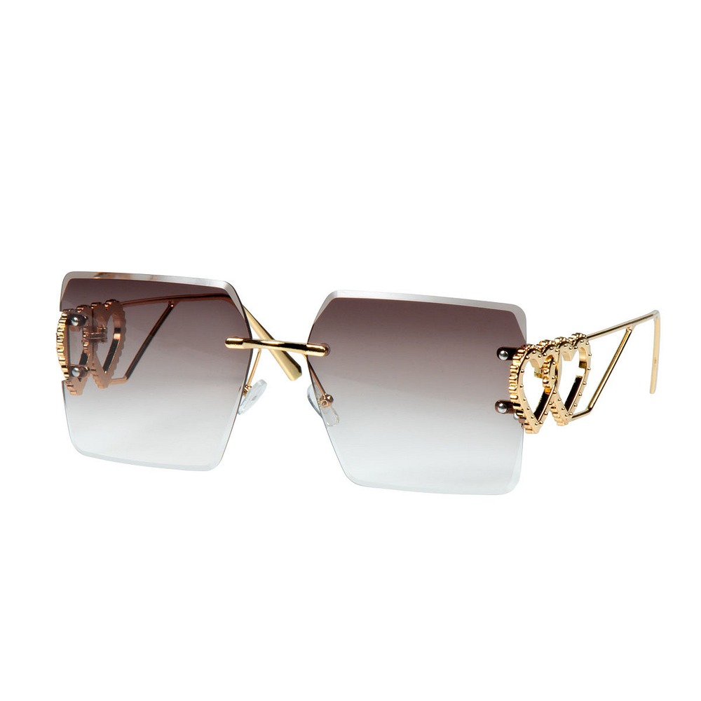 Hjertebriller Guld/Brun | Kærlighed Briller - Hovedtilbehør - Temashop