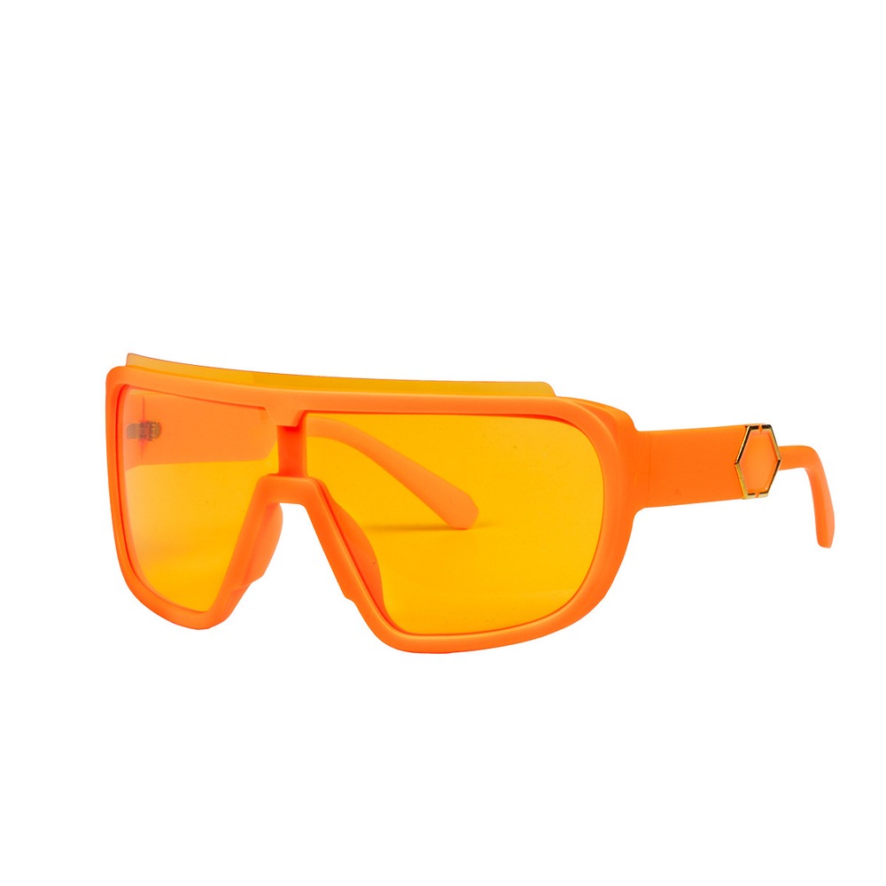 Sporty 90'er Briller Orange/Gul | 90'erne Retro Briller - Hovedtilbehør - Temashop