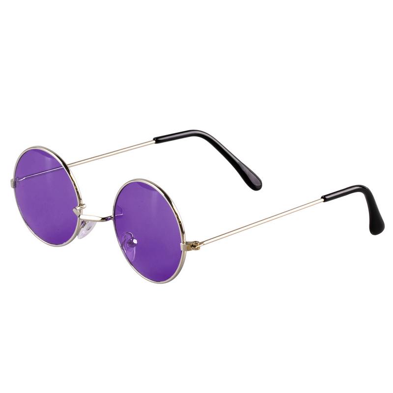 Runde Lennon Briller Lilla | 60'erne Hippie Briller - Hovedtilbehør - Temashop