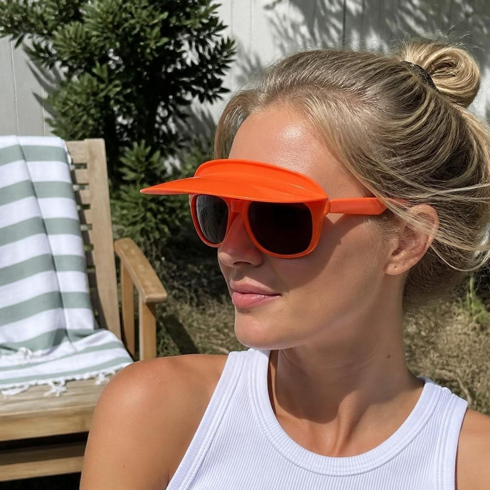 Solskærm Solbriller Neonorange | Sommer Briller - Hovedtilbehør - Temashop