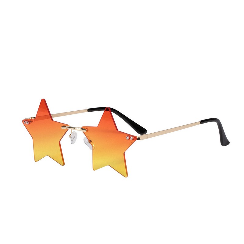 Stjernebriller Orange | Orange tema Briller - Hovedtilbehør - Temashop