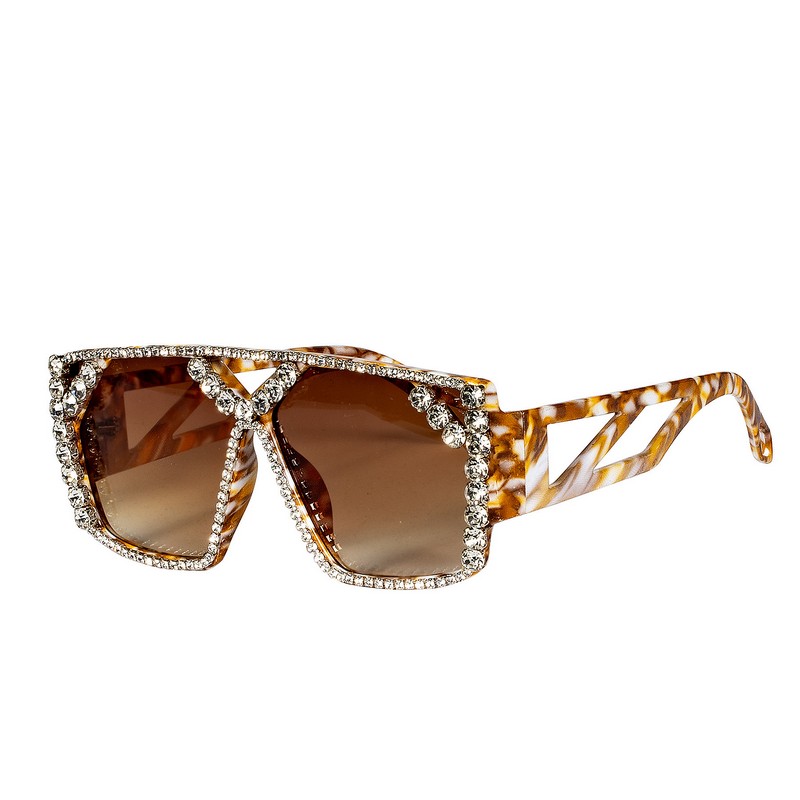 Rhinsten Glamour Briller | Guld tema Briller - Hovedtilbehør - Temashop