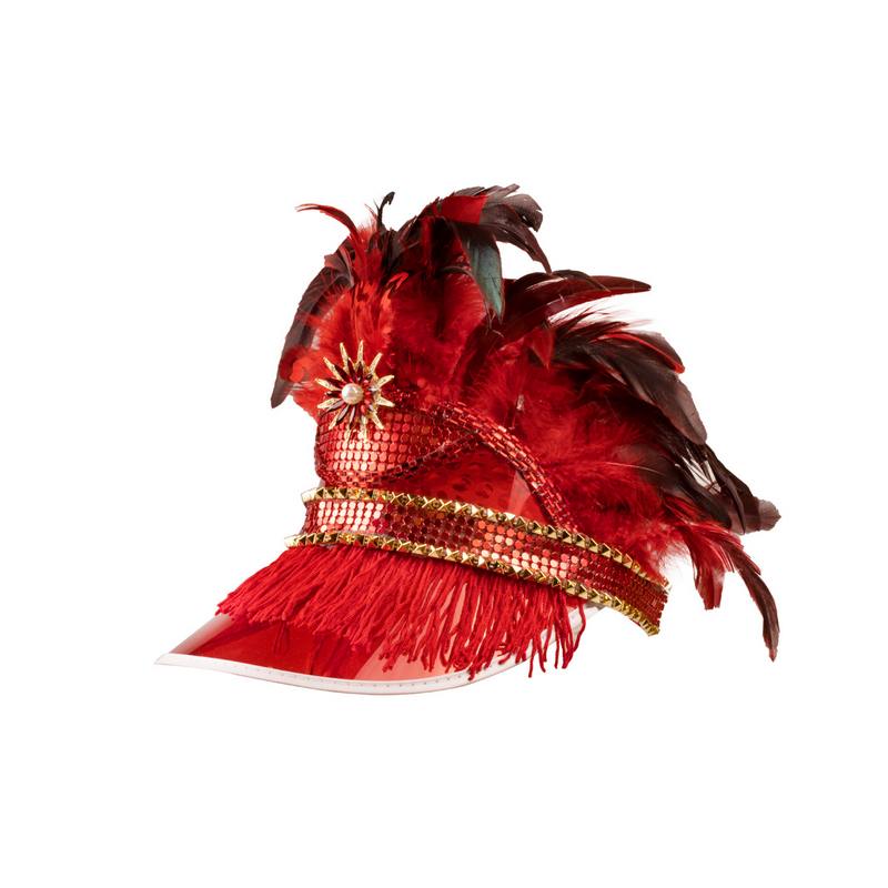 Festival Solkasket Rød | Festival Hat / Hue / Hjelm - Hovedtilbehør - Temashop