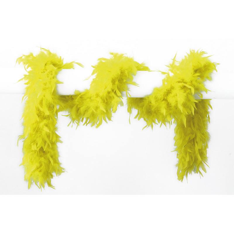 Fjerboa Neongul 65 g | 20'erne Gangster Boa / Sjal - Beklædning - Temashop