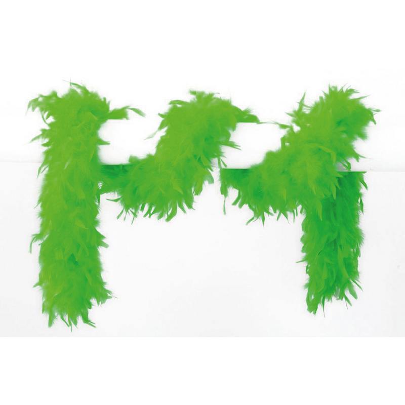 Fjerboa Neongrøn 65 g | 20'erne Gangster Boa / Sjal - Beklædning - Temashop