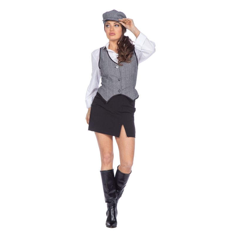 1920'er Peaky Gangsterpige Kostume - Årtier kostume til voksne i størrelserne 2XS-XL | 20'erne Gangster kostume til kvinder - Temashop