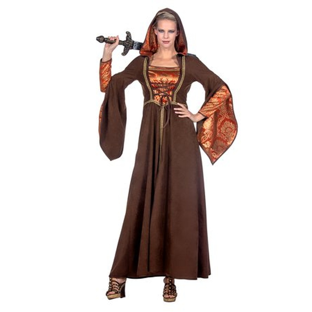 Brun Middelalder Kjole Kostume