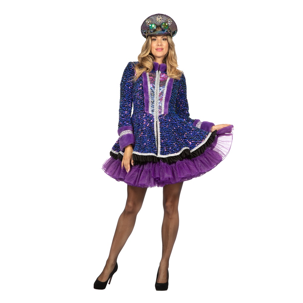Blå/Lilla Pailletjakke Kostume
