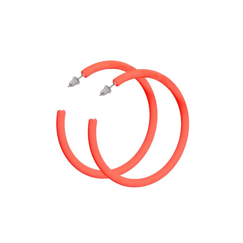 Hoops Øreringe Neonorange | UV / Neon Øreringe - Smykker - Temashop