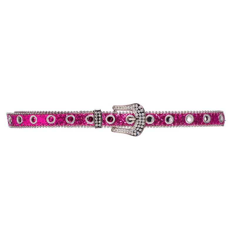 Disko Glimmer Bælte Pink | Pink tema Bælte - Beklædning - Temashop