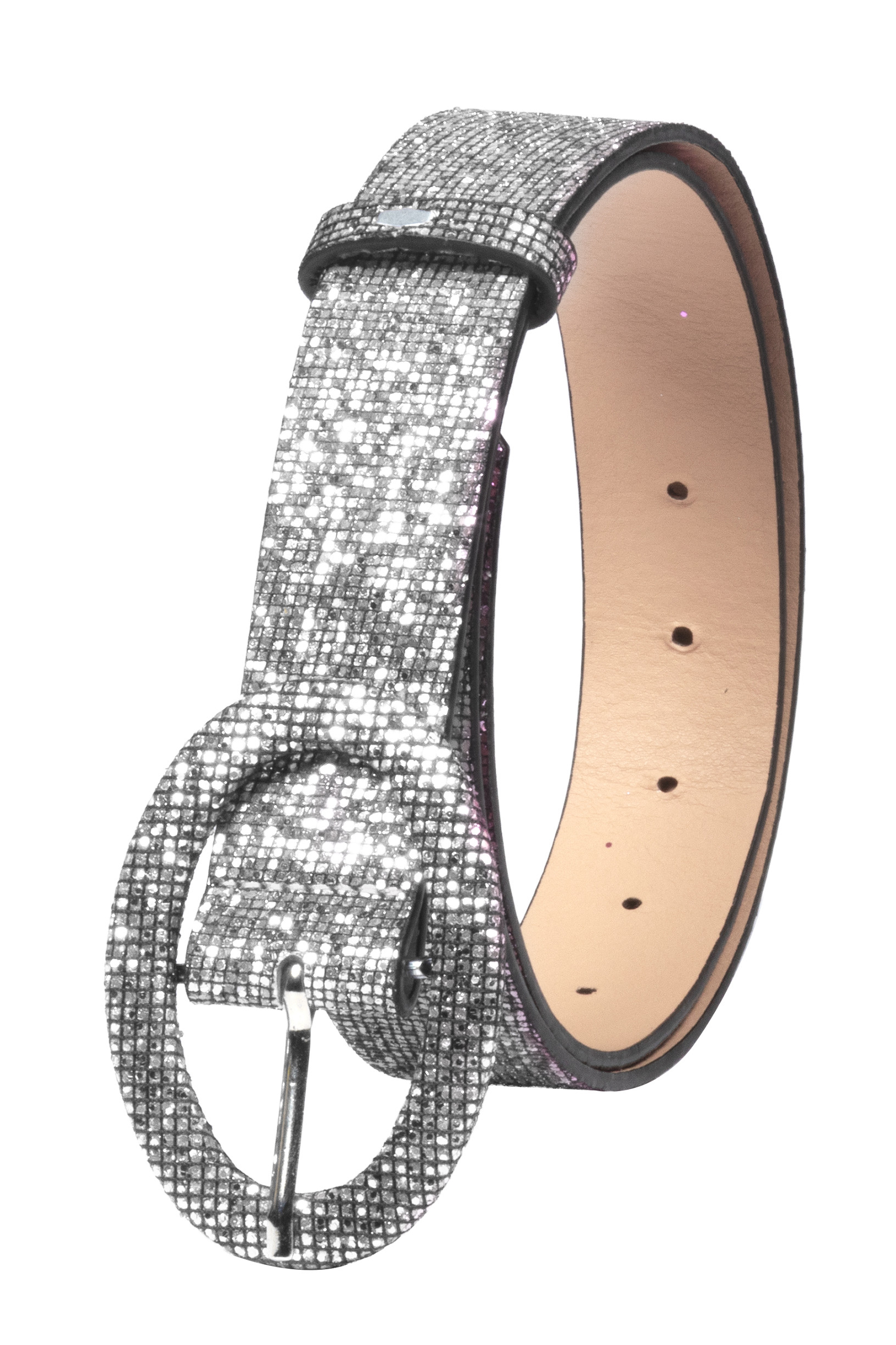 Glimmer Bælte Sølv (87-122 cm) | Sølv tema Bælte - Beklædning - Temashop