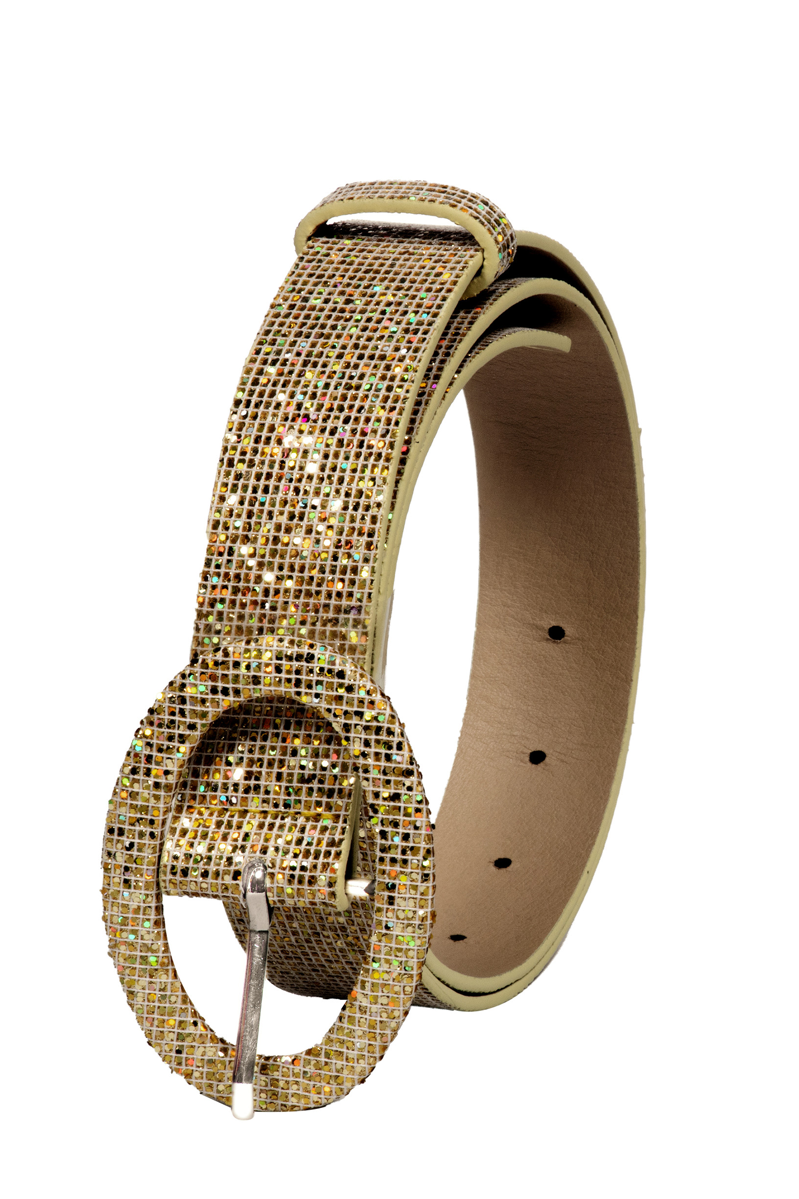 Glimmer Bælte Guld (87-122 cm) | Guld tema Bælte - Beklædning - Temashop