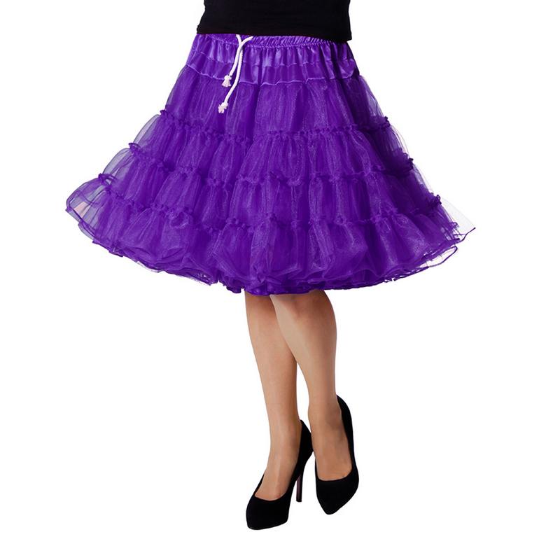 Lang Nederdel Lilla - Farvetemaer kostume til voksne | Lilla tema kostume til kvinder - Temashop