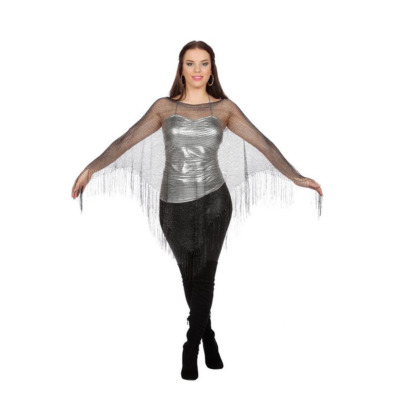 Festival Sjal Sort - Anledninger kostume til voksne | Festival kostume til kvinder - Temashop