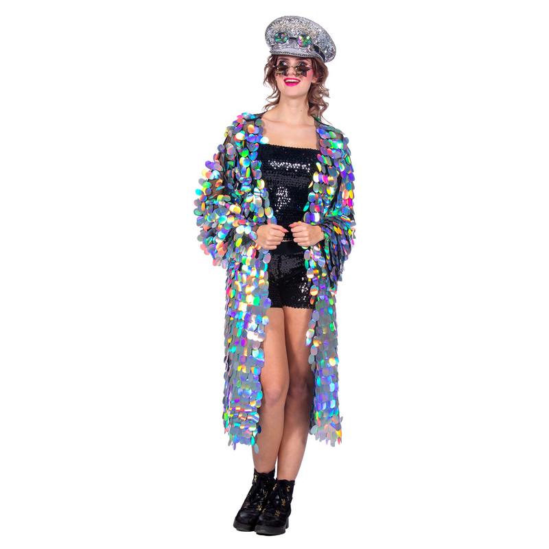 Iriserende Paillet Frakke - Anledninger kostume til voksne | Festival kostume til kvinder - Temashop