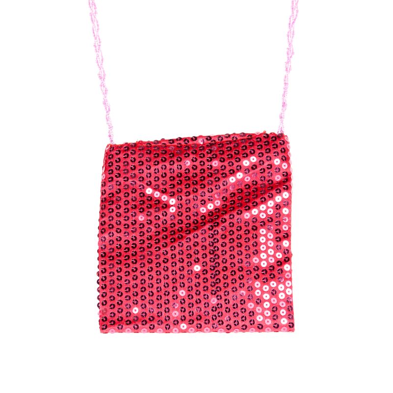 Paillet Håndtaske Neonpink (70 cm) | Konfetti tema Taske / Pung - Kropstilbehør - Temashop