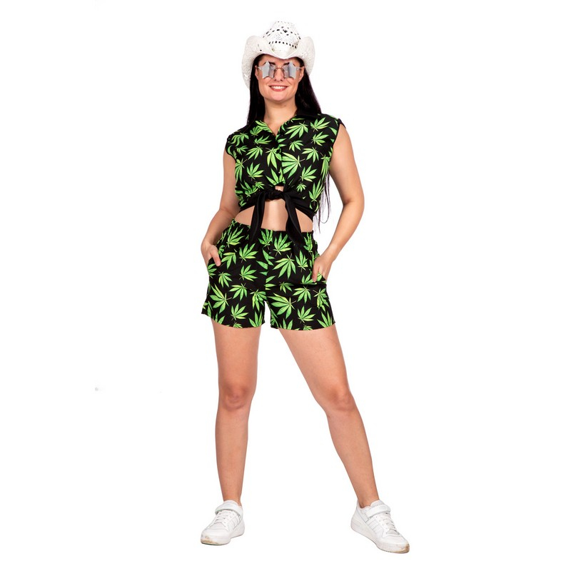 Weed Festival kostume - Sjov kostume til voksne i størrelserne 2XS-M | Weed kostume til kvinder - Temashop
