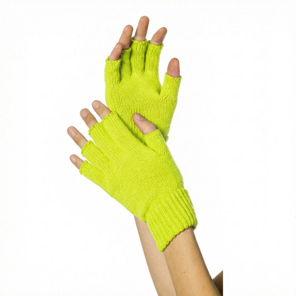 Fingerløse Handsker Gul | Gul tema Handsker - Beklædning - Temashop