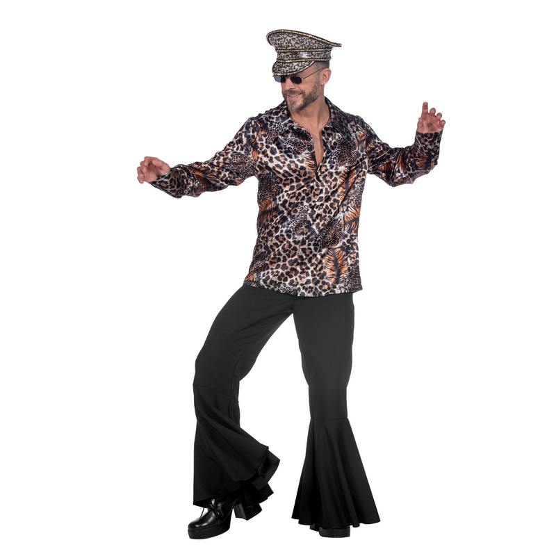 Leopard Party Skjorte Kostume - Dyr kostume til voksne i størrelserne S-XL | Leopard kostume til mænd - Temashop