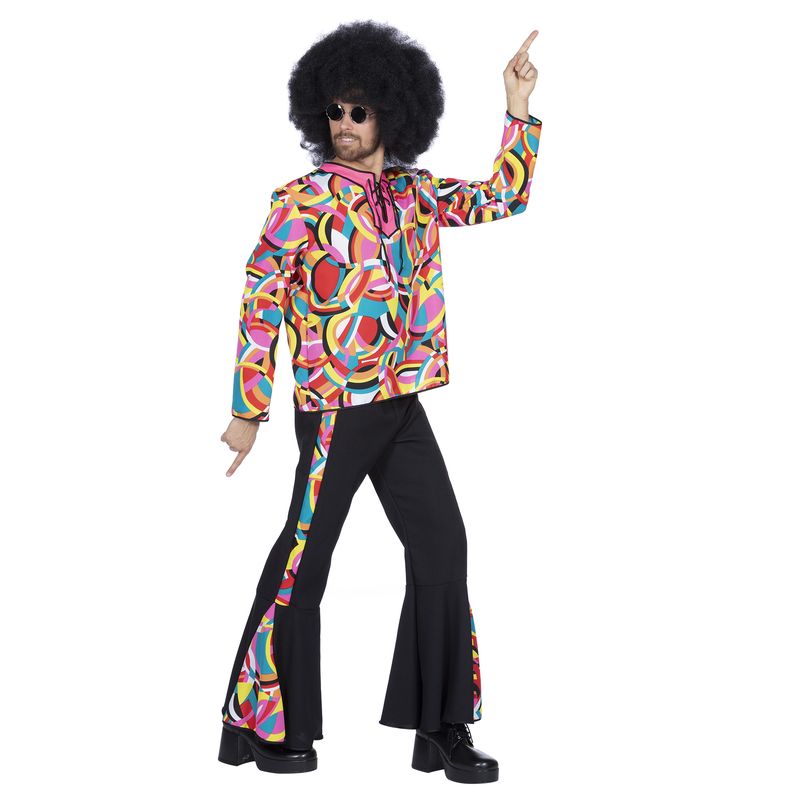 Disco Popart Kostume - Årtier kostume til voksne i størrelserne S-3XL | 70'erne Disco kostume til mænd - Temashop