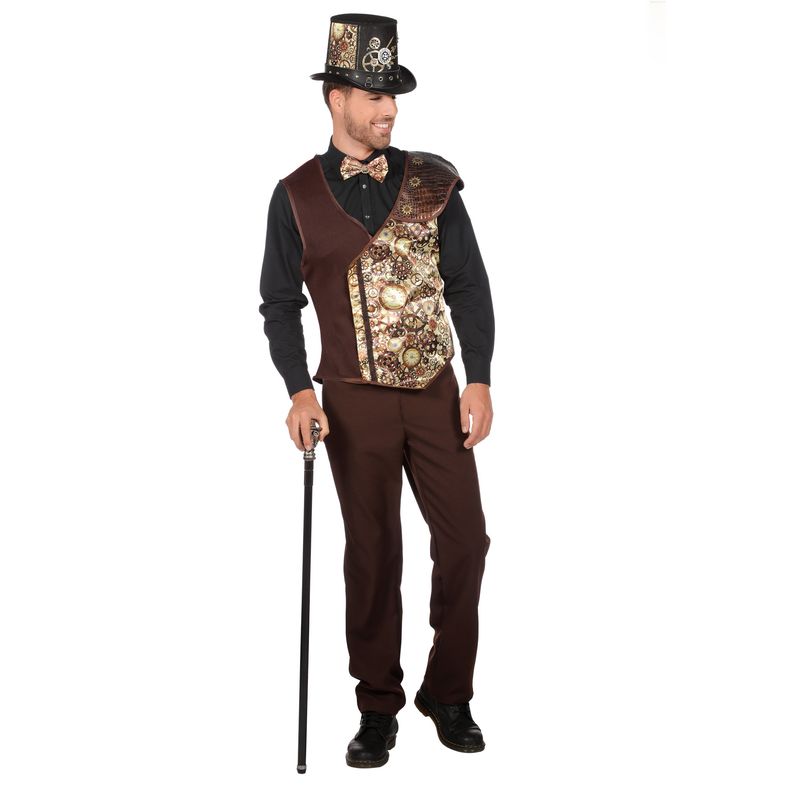 Steampunk Vest Kostume Brun