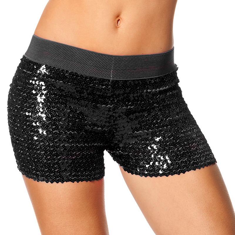 Paillet Hotpants Sort - Anledninger kostume til voksne i størrelserne S-XL | Festival kostume til kvinder - Temashop